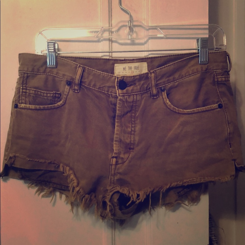 Free people green shorts